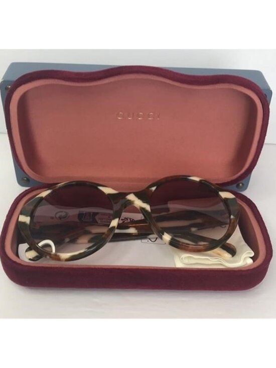 Authentic GUCCI WOMENS ROUND/OVAL HAVANA HAVANA RED FASHION DESIGNER EYEWEAR main image 9